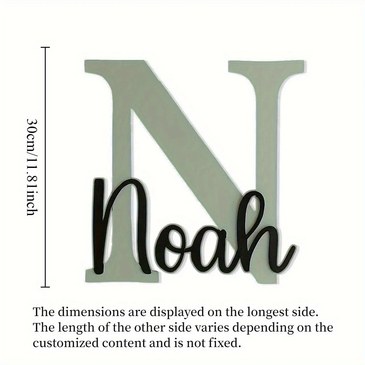 Wooden Name Plate for Children's Room - Customized Door Sign with Baby's Name Ideal Gift for Birth Baptism Wall Decor