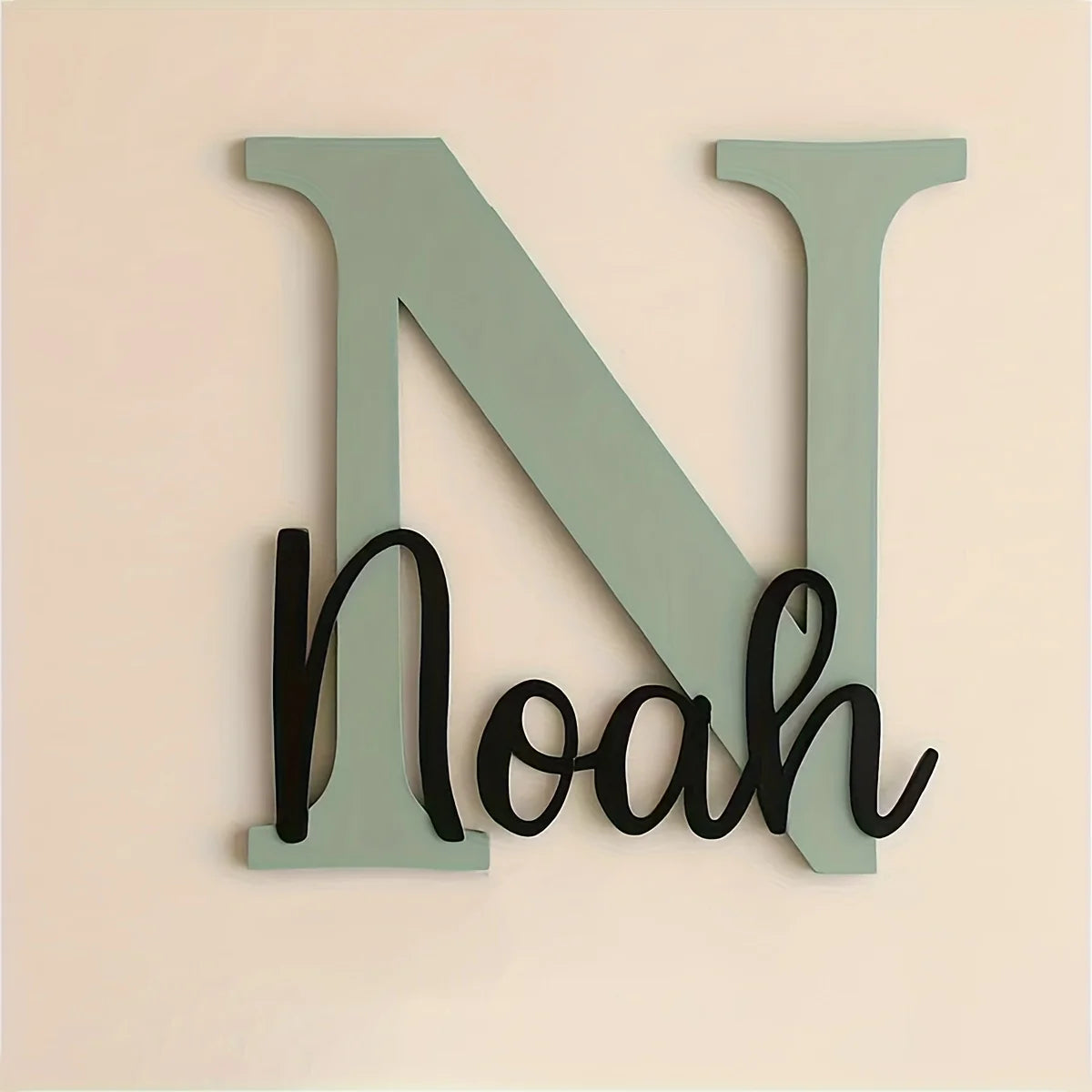 Wooden Name Plate for Children's Room - Customized Door Sign with Baby's Name Ideal Gift for Birth Baptism Wall Decor